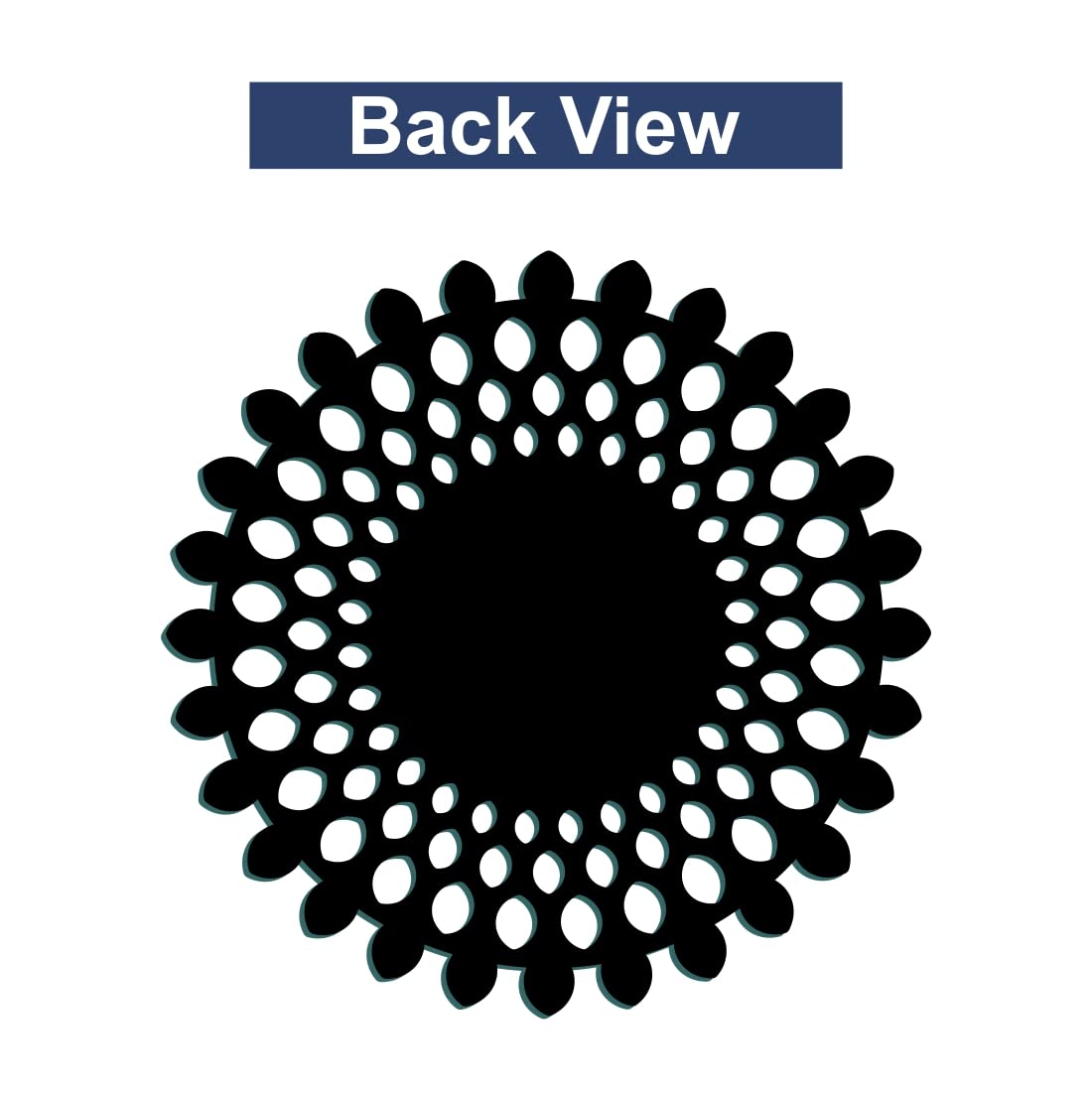 GOOFY SHOP Om Wooden Wall Decor (18 Inches, Black and Golden)