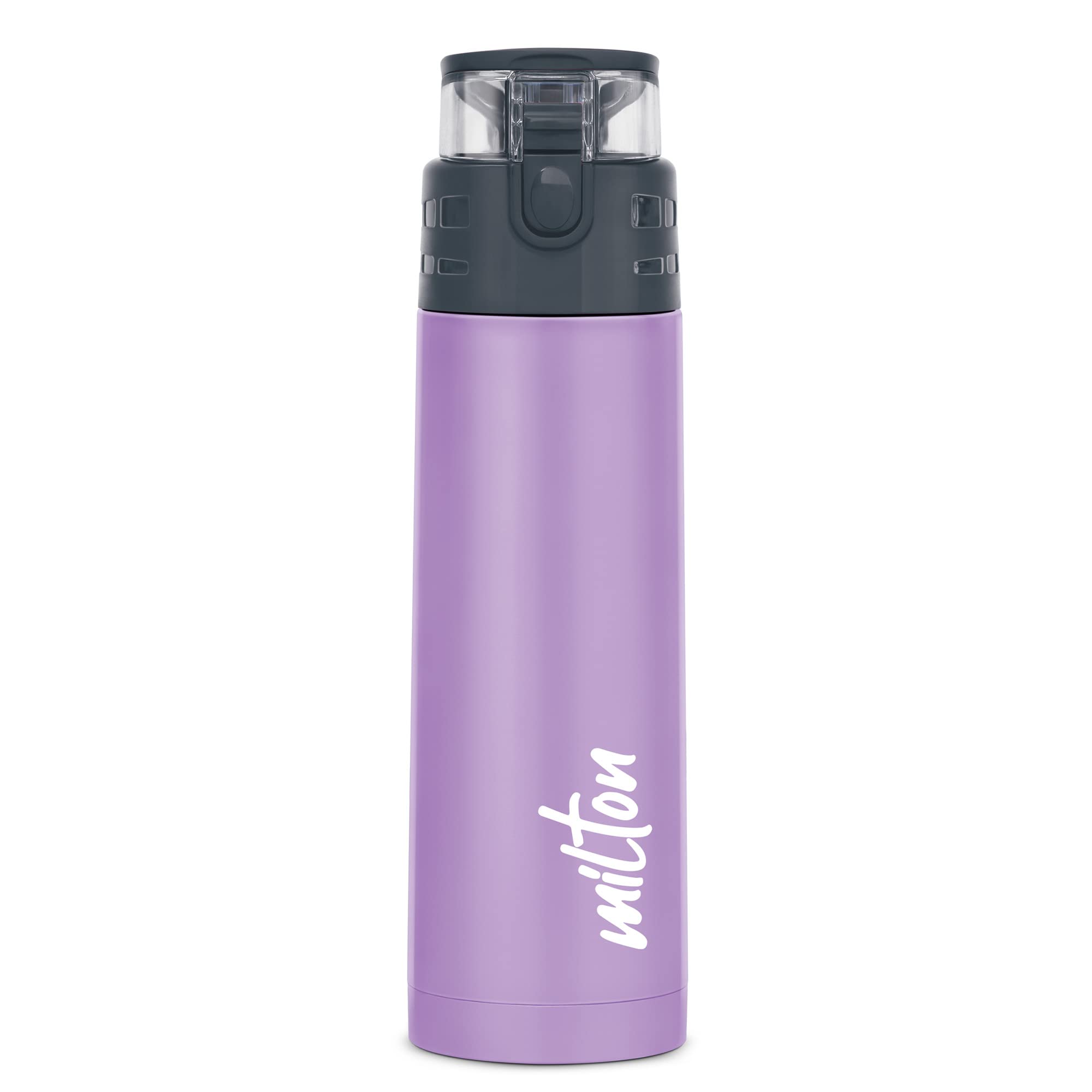 Milton Atlantis 600 Thermosteel Insulated Bottle, 500 Ml Water Bottles, 24 Hours Hot And Cold, Easy To Carry, Easy Grip, Rust Pr