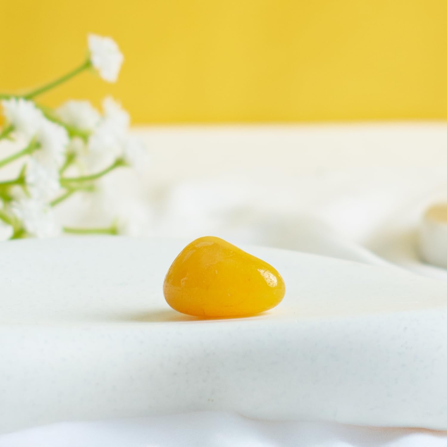 Astrotalk Yellow Aventurine Tumble Stone | For Meditation, Chakra Activation, Confidence & Inner Power | Vastu Items for Home Decor, Office Table Decoration Items | Gift for Man & Woman