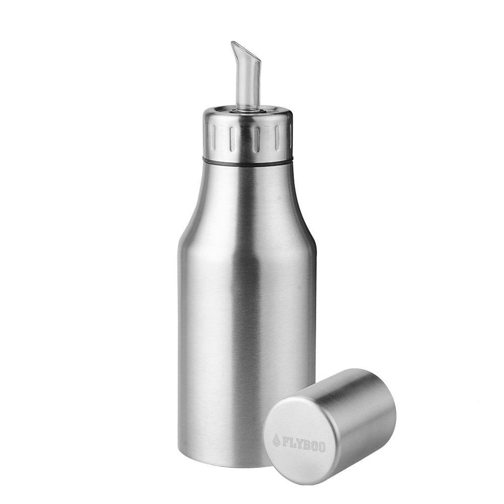 Flyboo Olive Oil Dispenser,Oil Bottle Stainless Steel Leak Proof Olive Oil Decanter for Kitchen