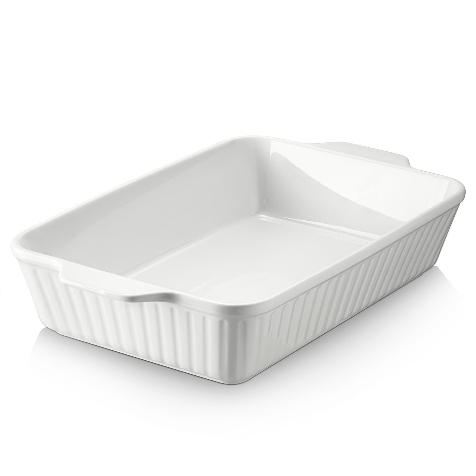 Dowan Casserole Dish, 9X13 Ceramic Baking Dish, Large Lasagna Pan Deep For Oven, 4.2 Quarts Baking Pan With Handles, Oven Safe A