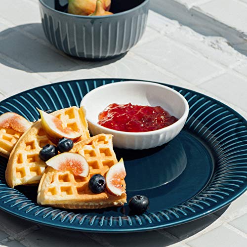 Sizikato 4Pcs Retro Striped Embossed Ceramic Soy Sauce Dipping Bowls Side Dishes For Snack Sushi Fruit Appetizer Dessert. 4 Inch