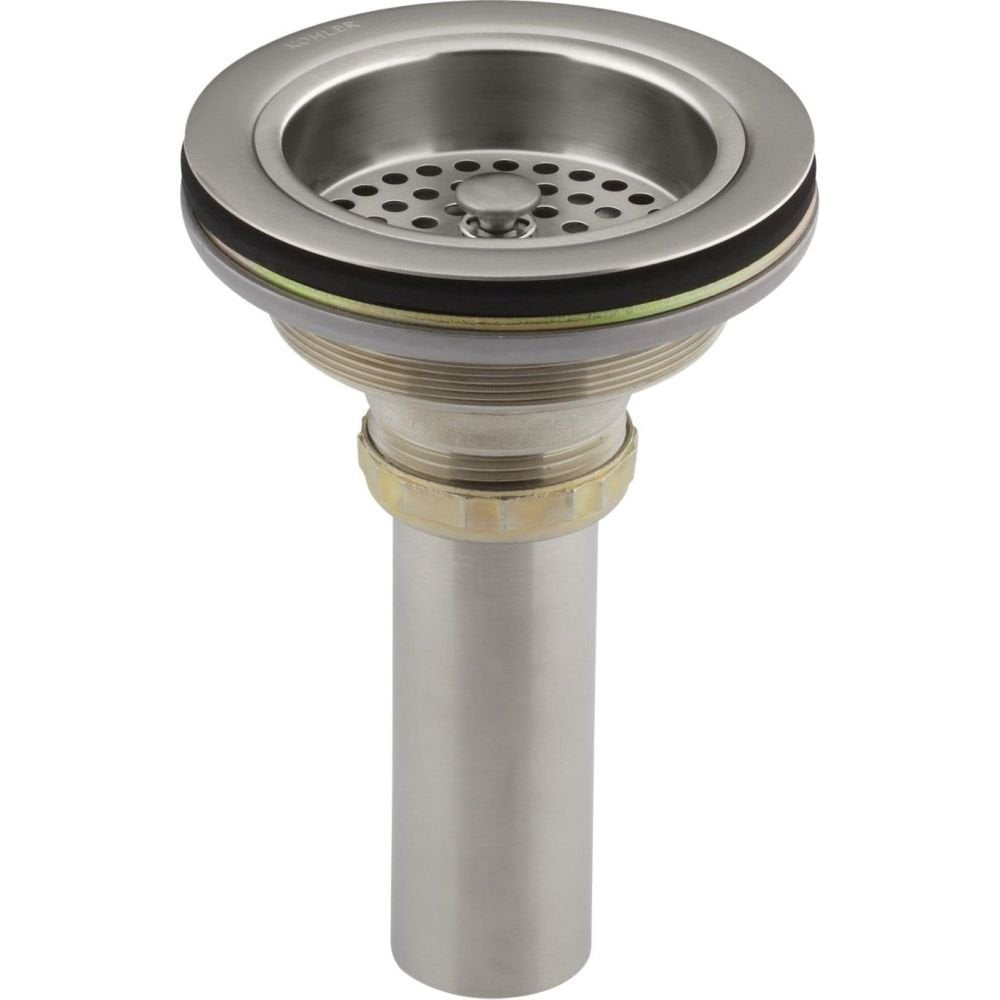Kohler K-8801-Vs Duostrainer Sink Strainer, Fits Most Standard Kicthen Sinks, Vibrant Stainless