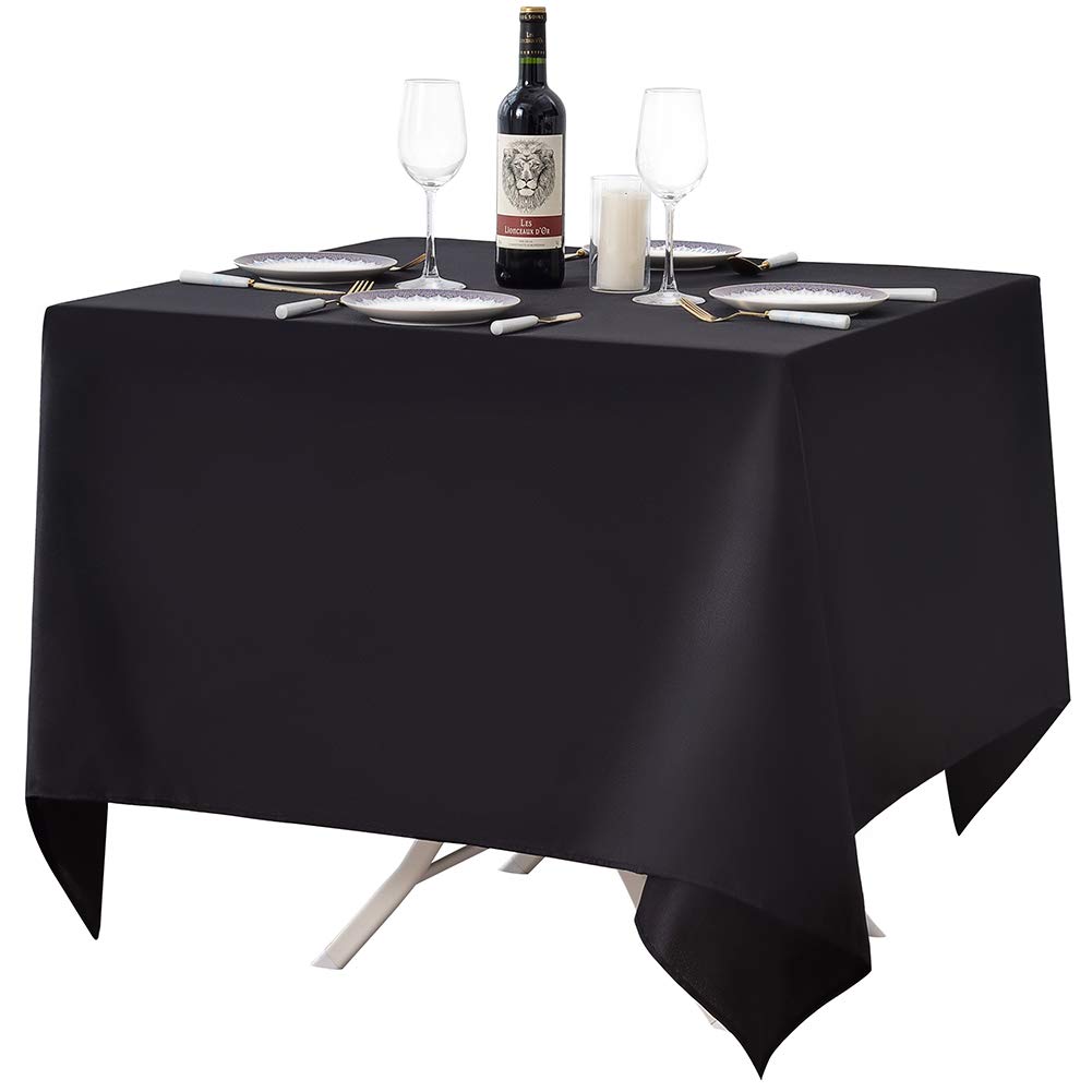 Surmente Square Tablecloth For Square Or Round Tables 100% Polyester 85X85 Table Cloth For Weddings, Banquets, Or Restaurants (B