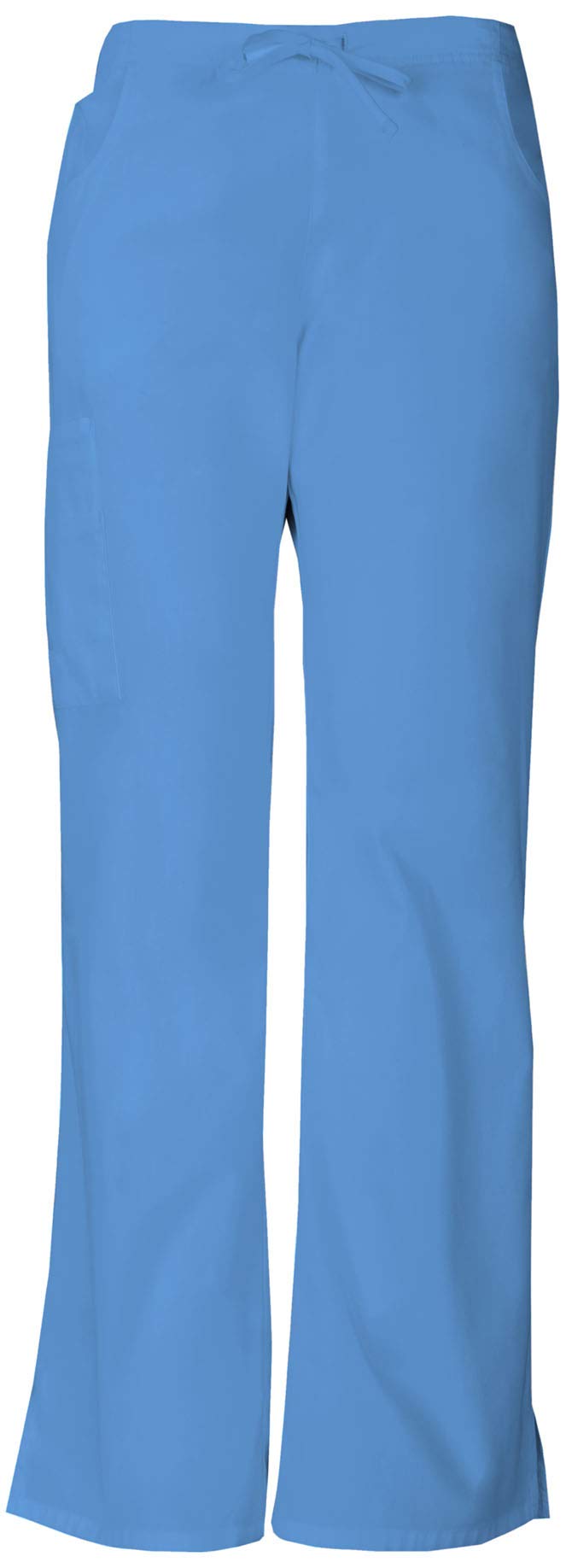 Dickies Womens Signature Mid Rise Drawstring Scrubs Cargo Pant, Ciel, X-Large Petite