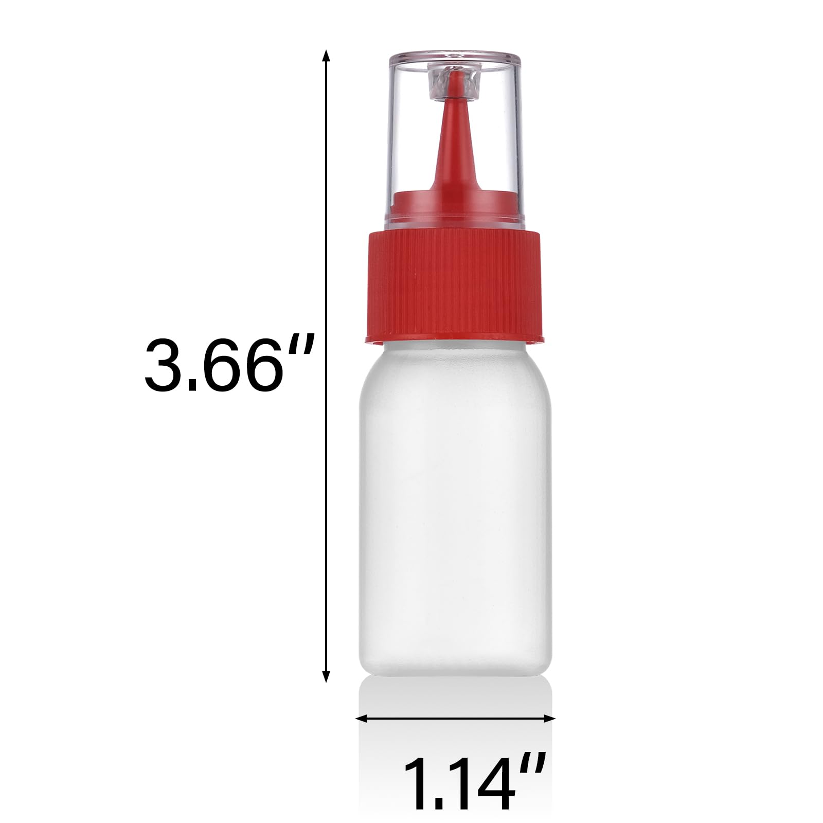 Ramfiyn 12Pcs 1 Oz Icing Bottles For Cake Writing Icing, Small Squeeze Bottles For Cookie Icing, Mini Condiment Squeeze Bottles