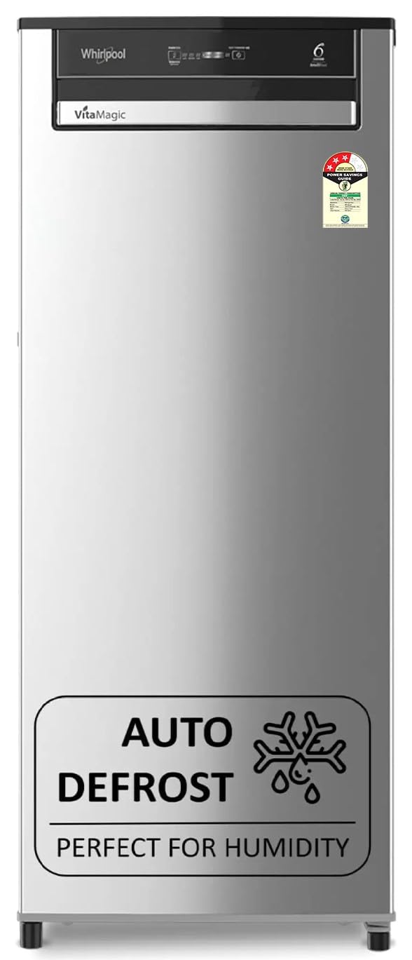 Whirlpool 192 L 3 Star Vitamagic Pro Frost Free DirectCool Single Door Refrigerator (215 Vmpro Prm 3S Radiant SteelZ Fridge, S