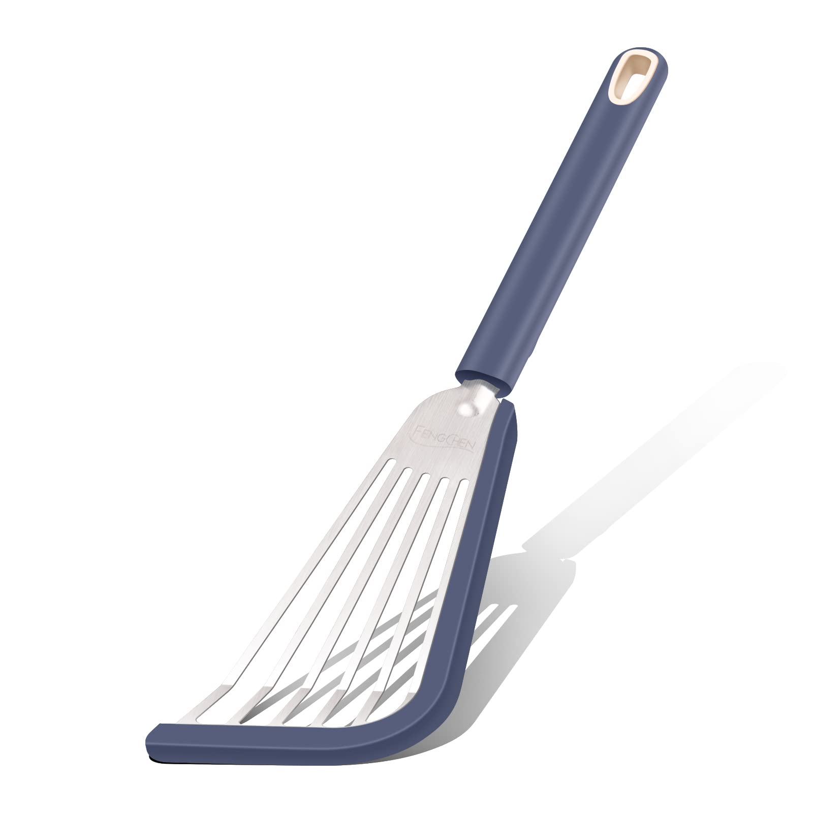 Nonstick Fish Spatula With Silicone Edge, Fengchen Silicone Fish Spatula, Heat-Resistant Fish Turner Spatula,Fish Spatulas For C