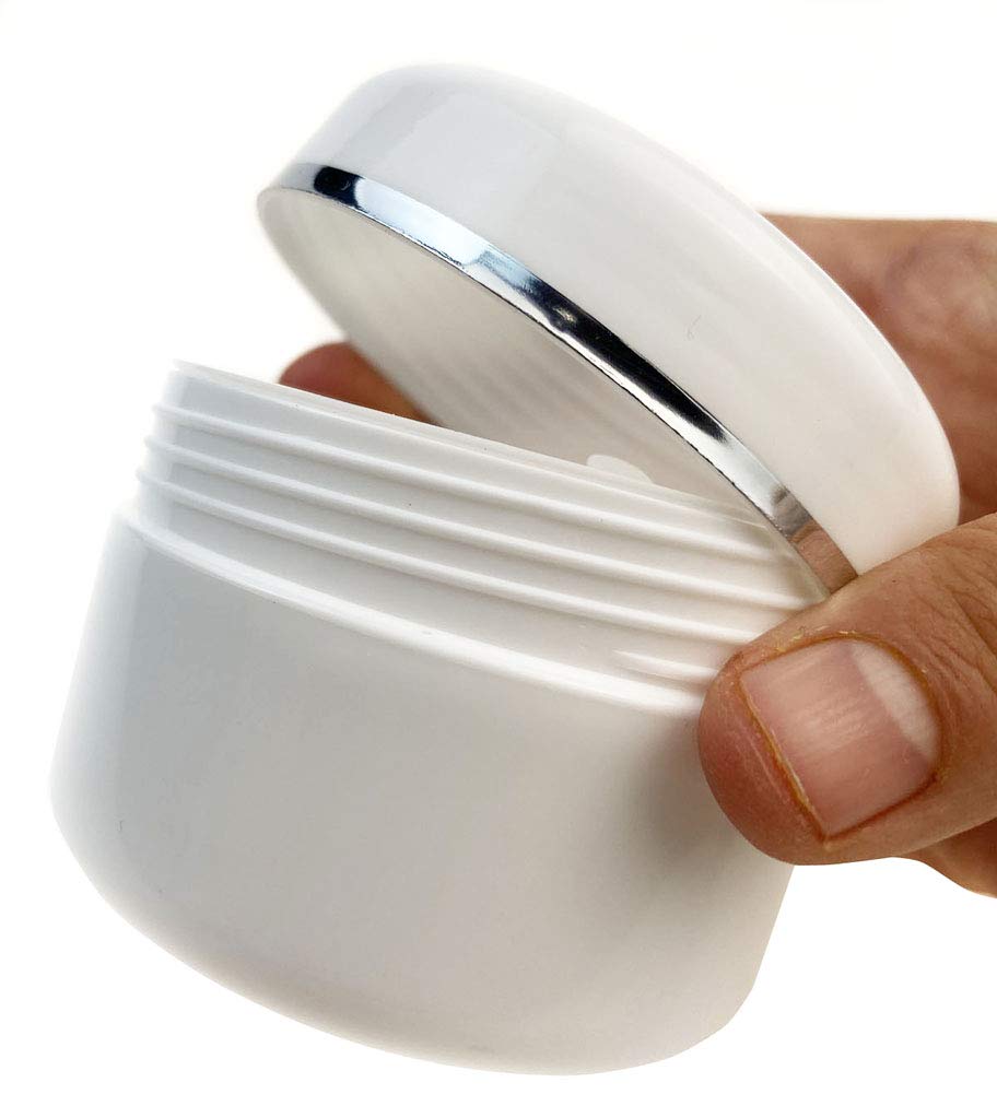 6Pcs 250G/8Oz Empty White Plastic Cosmetic Jar Pot With Inner Liners And Screw Lid Refillable Make-Up Cosmetic Storage Container