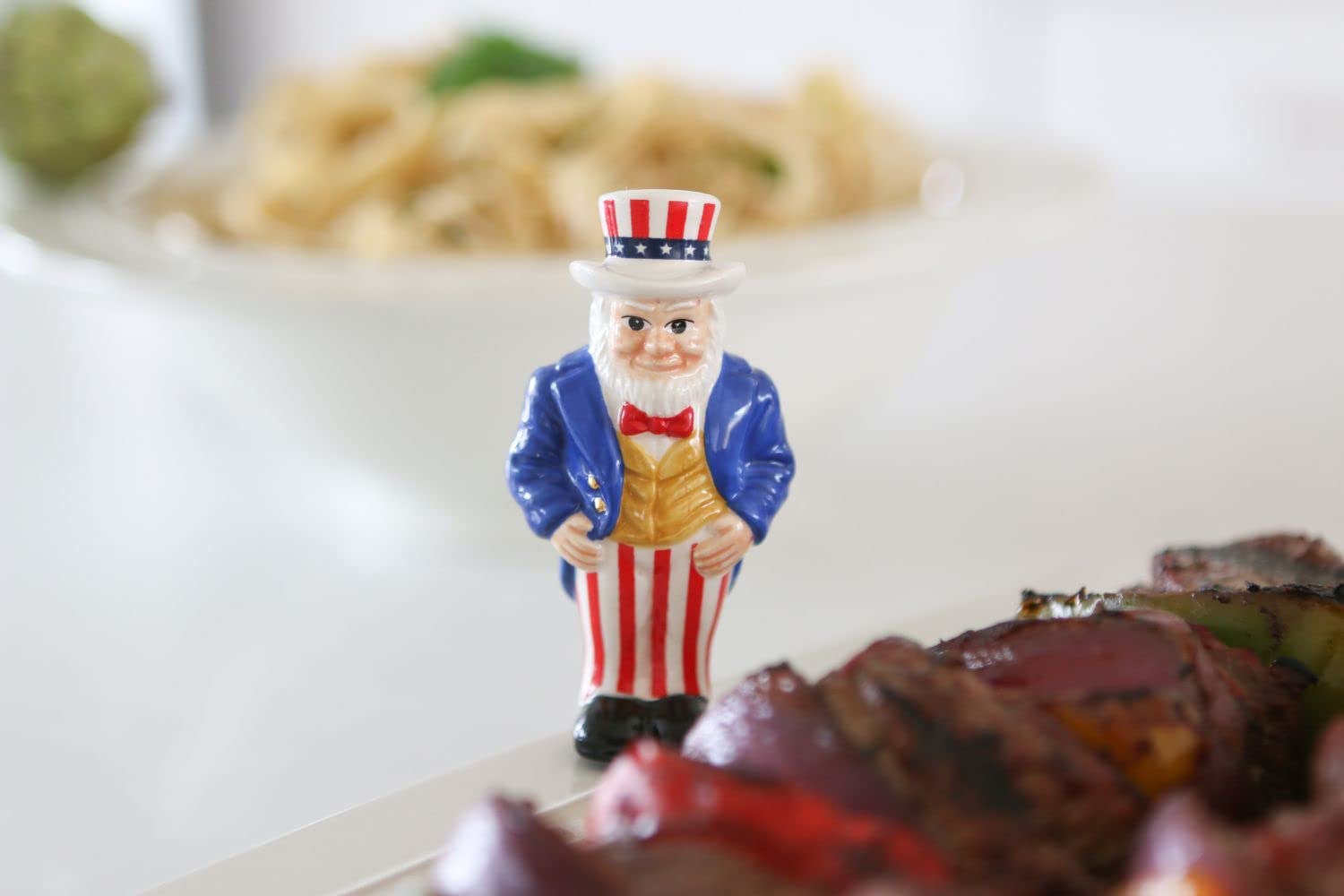 Nora Fleming Uncle Sam Hand-Painted Ceramic Holiday Décor - Multicolor Spring Minis for Home and Office