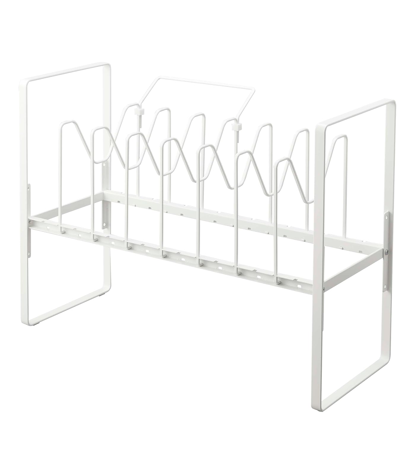 Yamazaki Home Tower Height Adjustable Under Sink Pot Lids And Frying Pan Storage Kitchen Drawer Organizer Rack - Steel