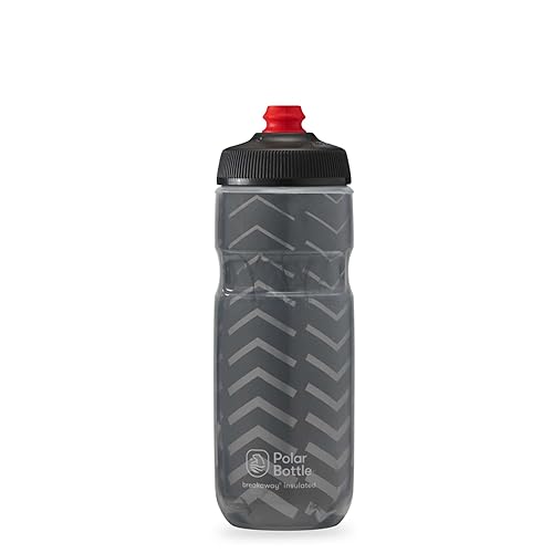 Polar Bottle Breakaway Insulated Water Bottle - BPA Free  Cycling & Sports Squeeze Bottle (Bolt - Charcoal & Silver  20 oz)