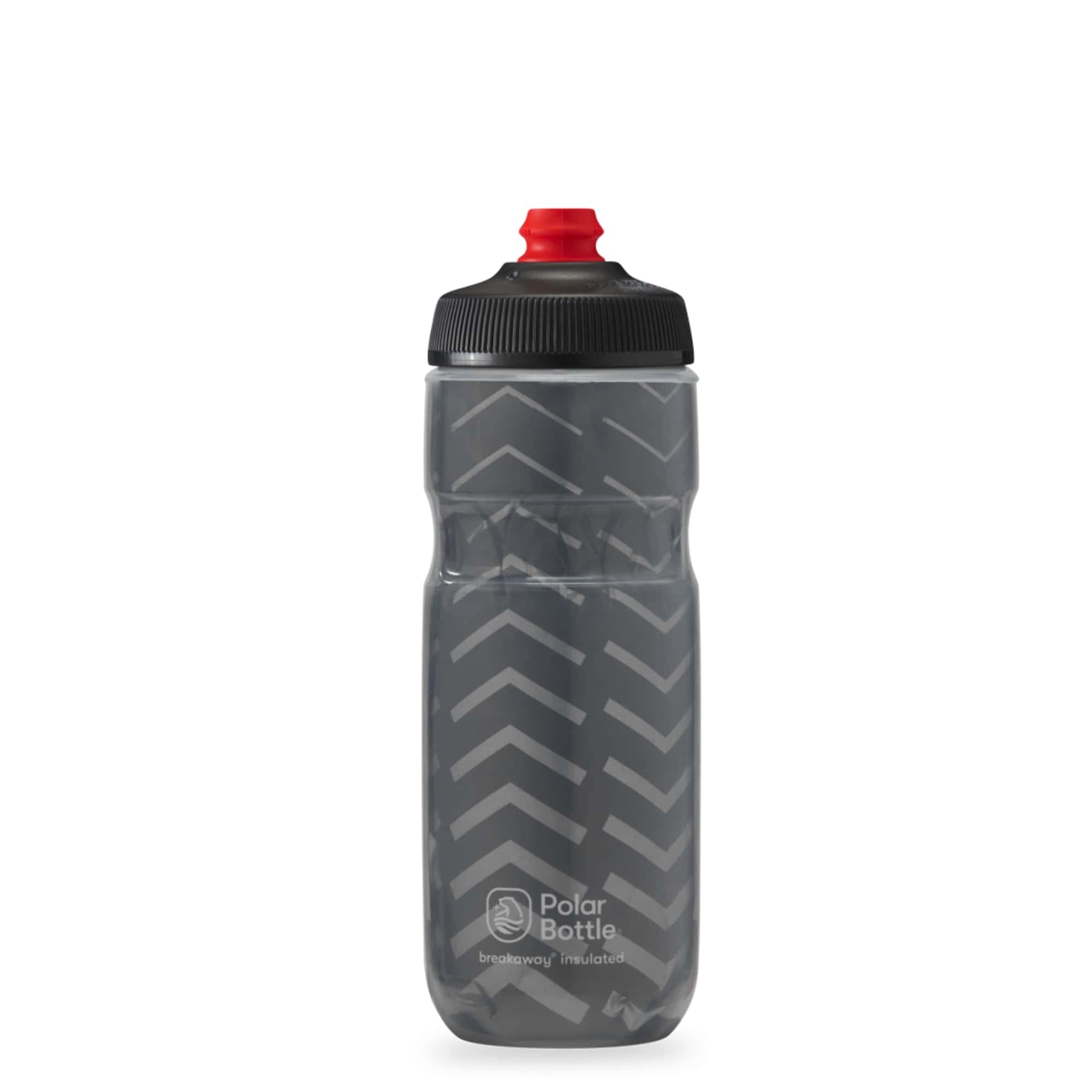 Polar Bottle Breakaway Insulated Water Bottle - Bpa Free, Cycling & Sports Squeeze Bottle (Bolt - Charcoal & Silver, 20 Oz)