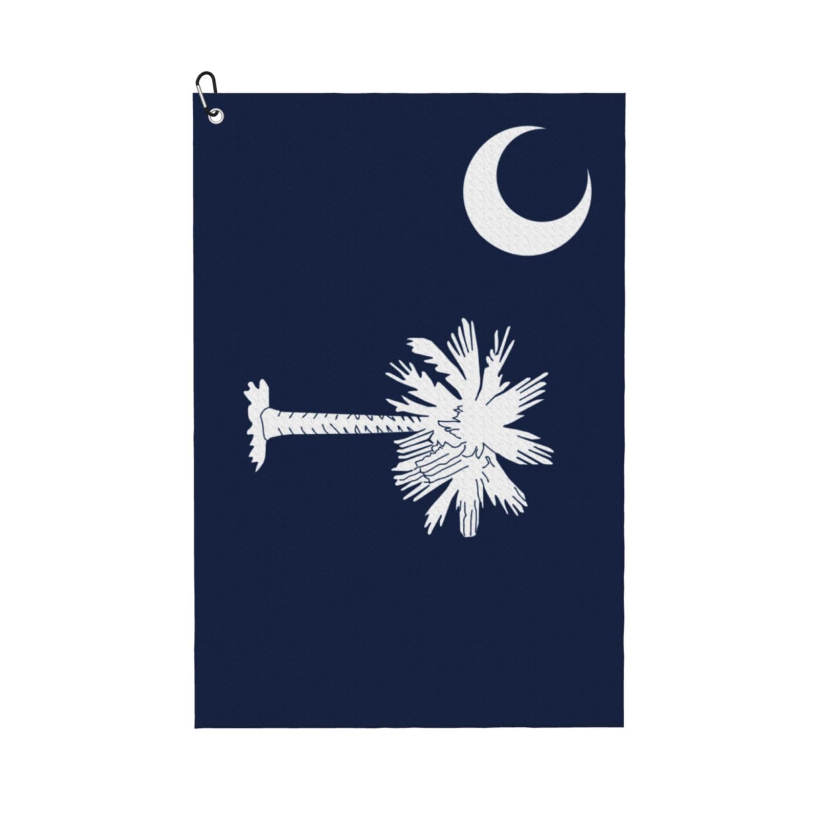 REVENEVER South Carolina Flag Golf Towel Microfiber Golf Towel for Golf Bag with Carabiner Golf Accessories for Men and Women
