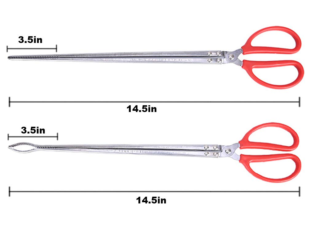Goeielewe Multi-Function Clip Scissor Tongs Anti-Slip Tool Clip Sea Crab Artifact Crab Tongs, Mud Tongs, Iron Tongs, Garbage Cli