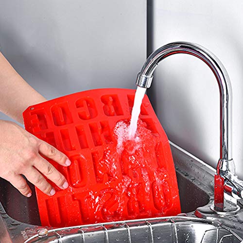 Silicone Letter Cake Mold Bpa Free, Non-Stick Chocolate Mold Soft And Easy To Release, Decorating Silicone Red Mold Cake Baking