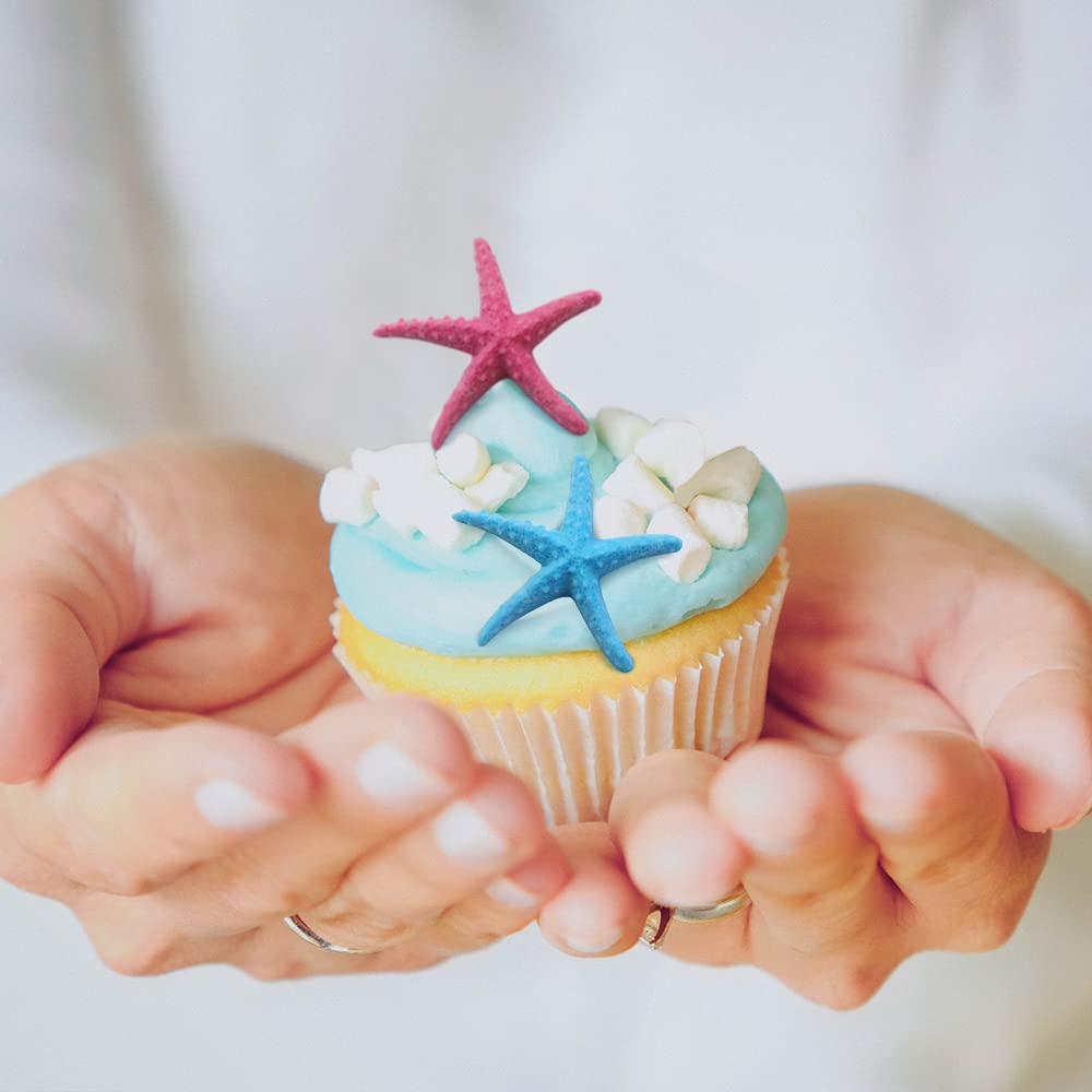 JOGILBOY 3D Starfish Silicone Mold - 2 Pieces, Pink, 0.1 Size, Ideal for Fondant, Jelly, Chocolate, Cake Decoration and Soap Making