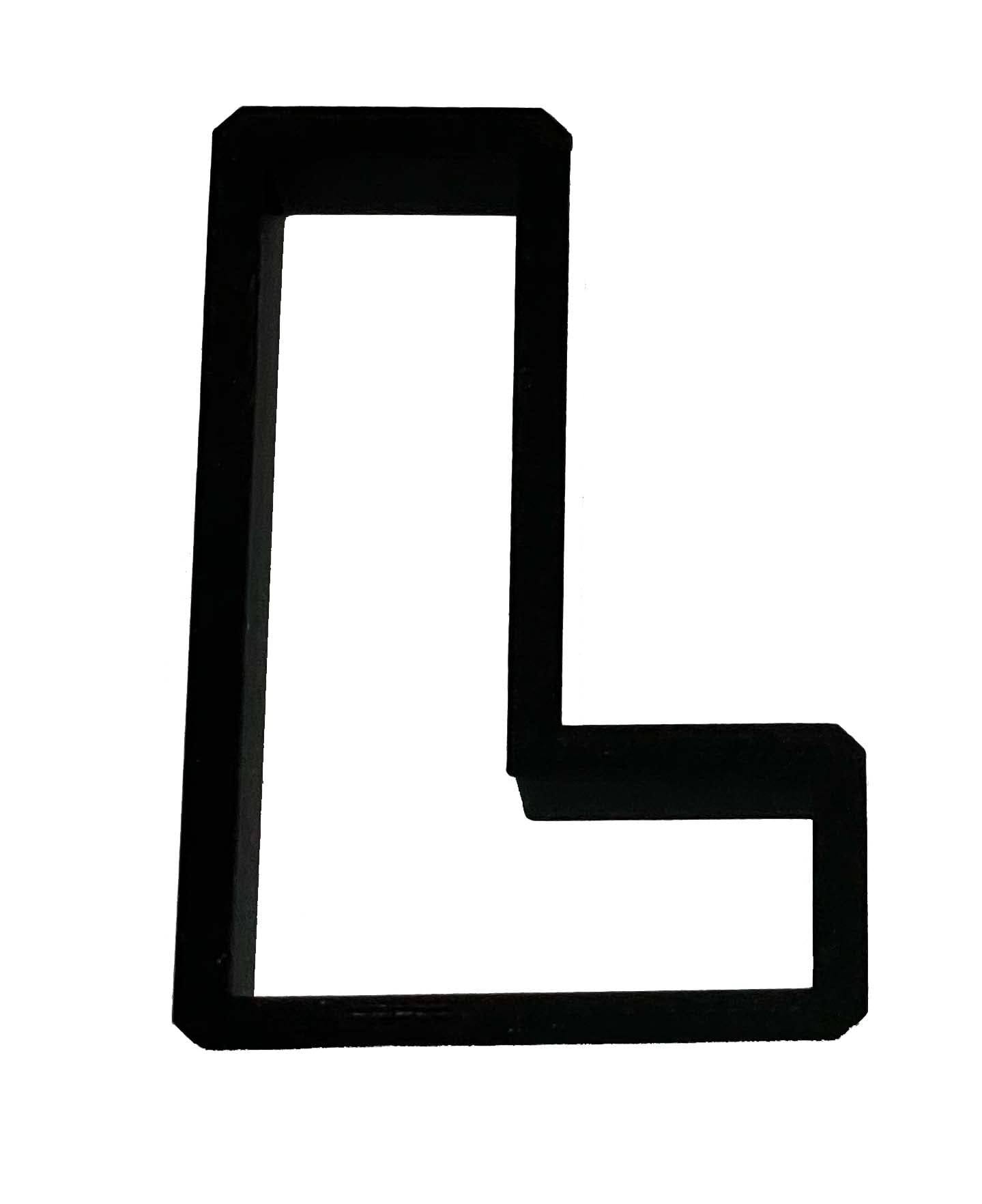 L Capital Block Letter Cookie Cutter With Easy To Push Design (4 Inch)