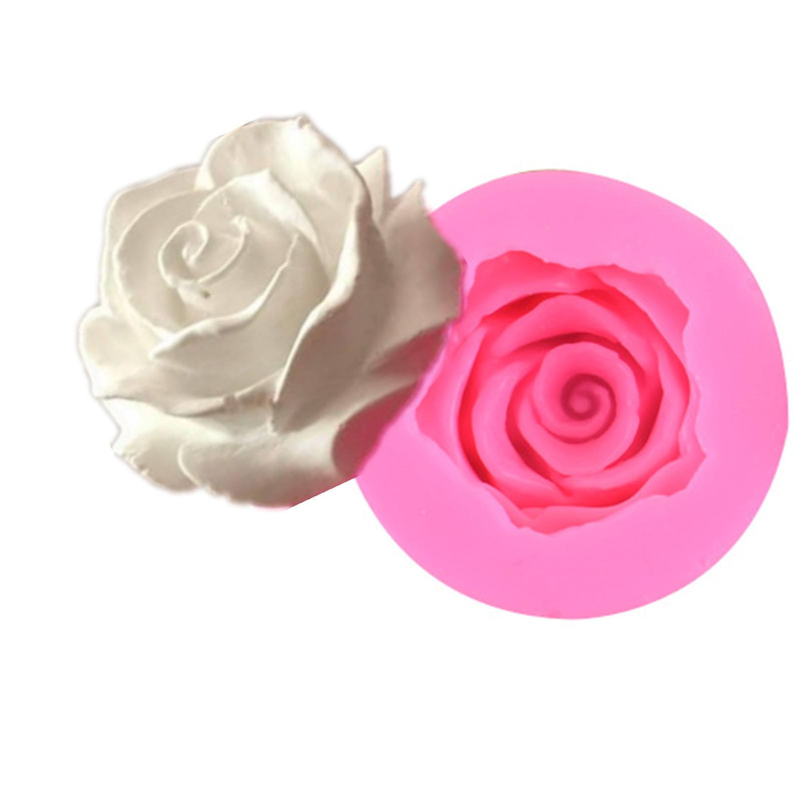 Beespring Rose Shape Silicone Fondant Soap 3D Cake Fondant Molds Rose Flowers Molds Cake Chocolate Mold Cake Decorating Baking T
