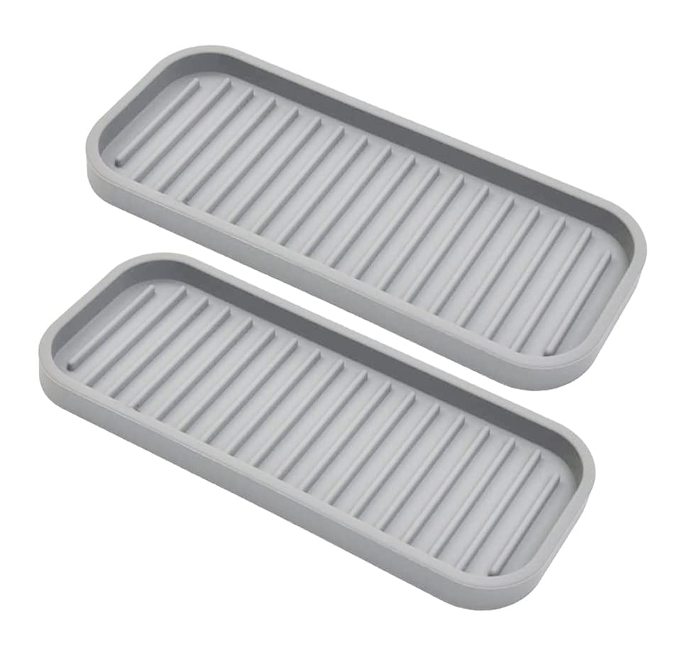 Silicone Sponge Holder 2 Pack, Dish Soap Holder For Kitchen Counter, Waterproof Sponge Soap Tray For Kitchen Sink Bathroom, Mult