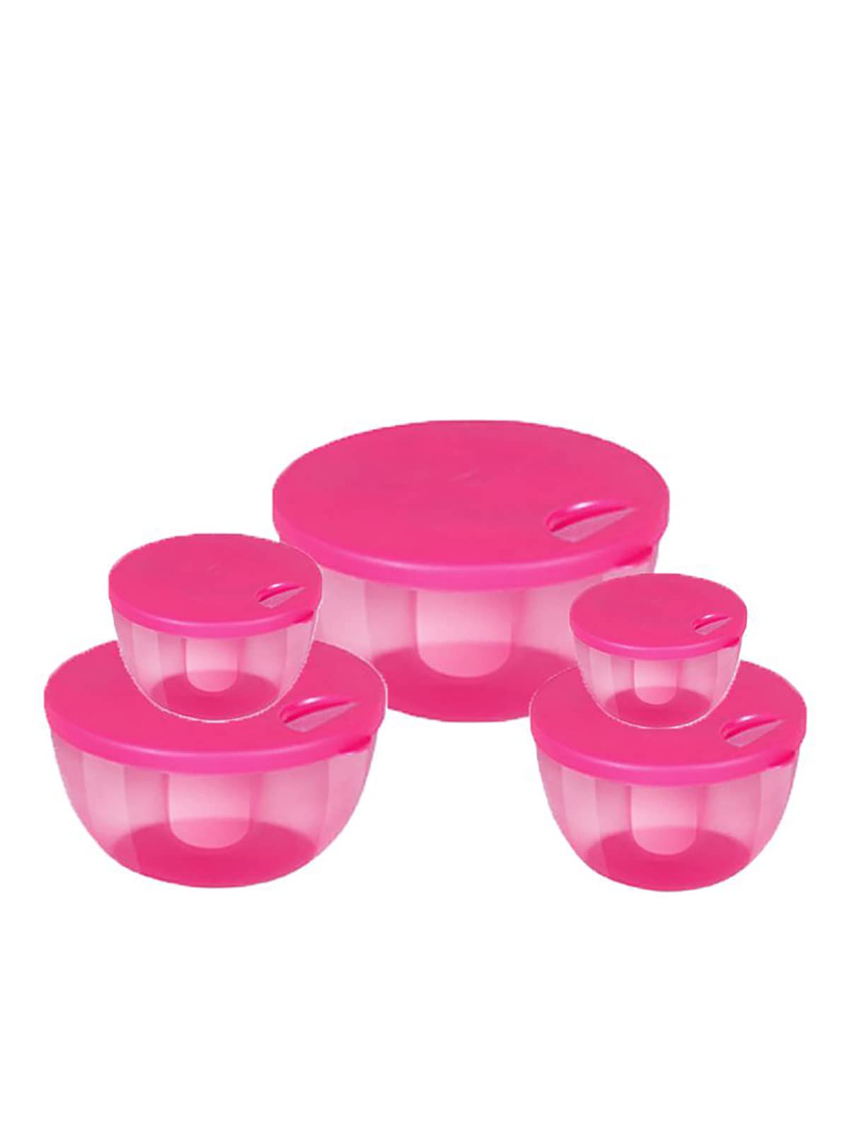 Hometales MultiPurpose Container 1100Ml, 700Ml, 450Ml, 300Ml, 150Ml,Pink (5U)