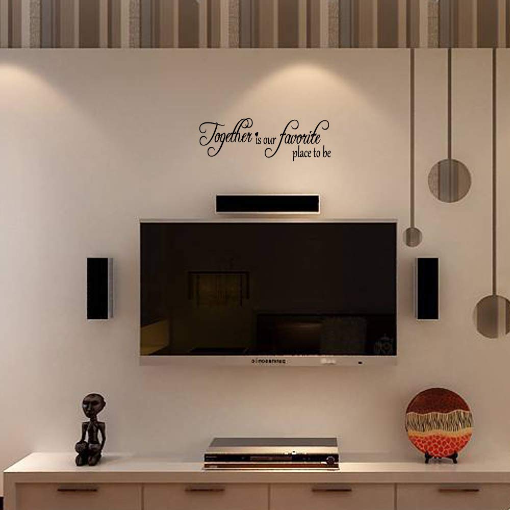 Together Is Our Favorite Place To Be - Carved Vinyl Separated Letters Family Quotes Home D  Cor Wall Decal Living Room Lettering