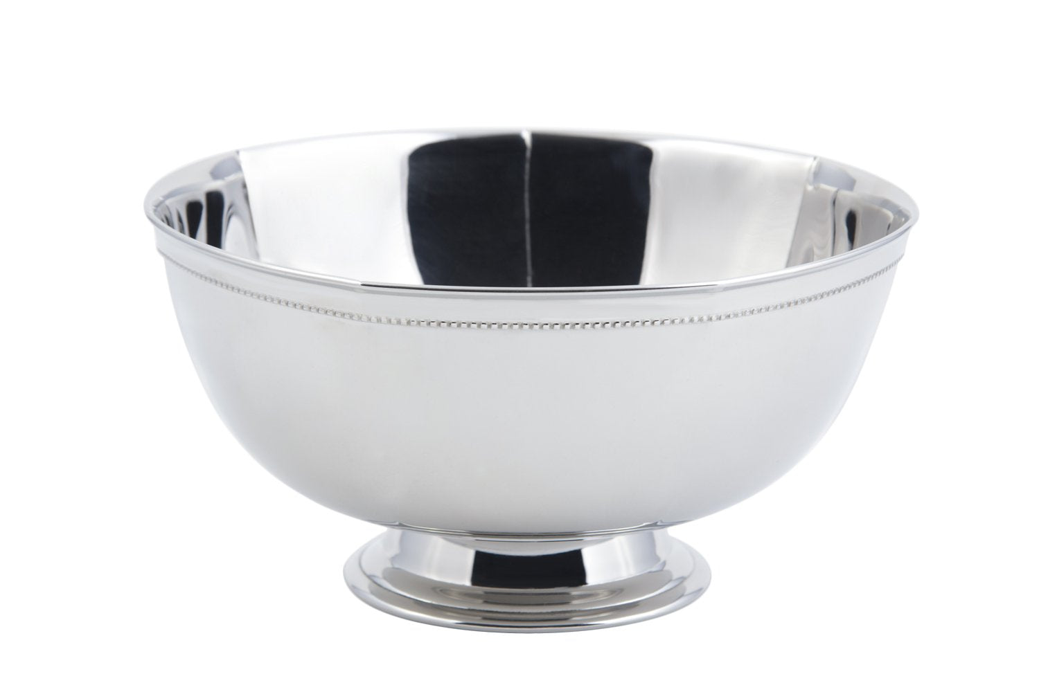 Bon Chef 61321 Stainless Steel Hollowware Paneled Bowl, 8'' Diameter, Large
