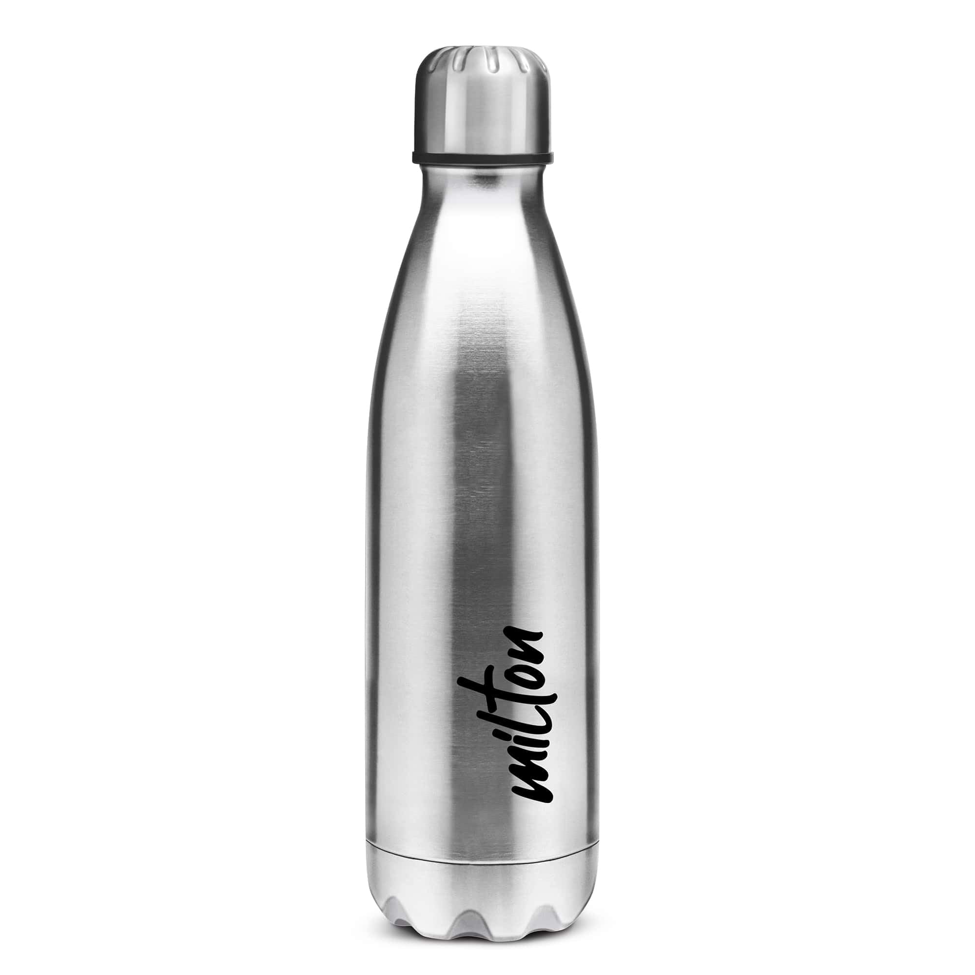 Milton Shine 1000 Stainless Steel Water Bottle, 875 Ml Water Bottles, Single Walled, Leak-Proof, Rust-Free Steel Bottle, Easy Gr