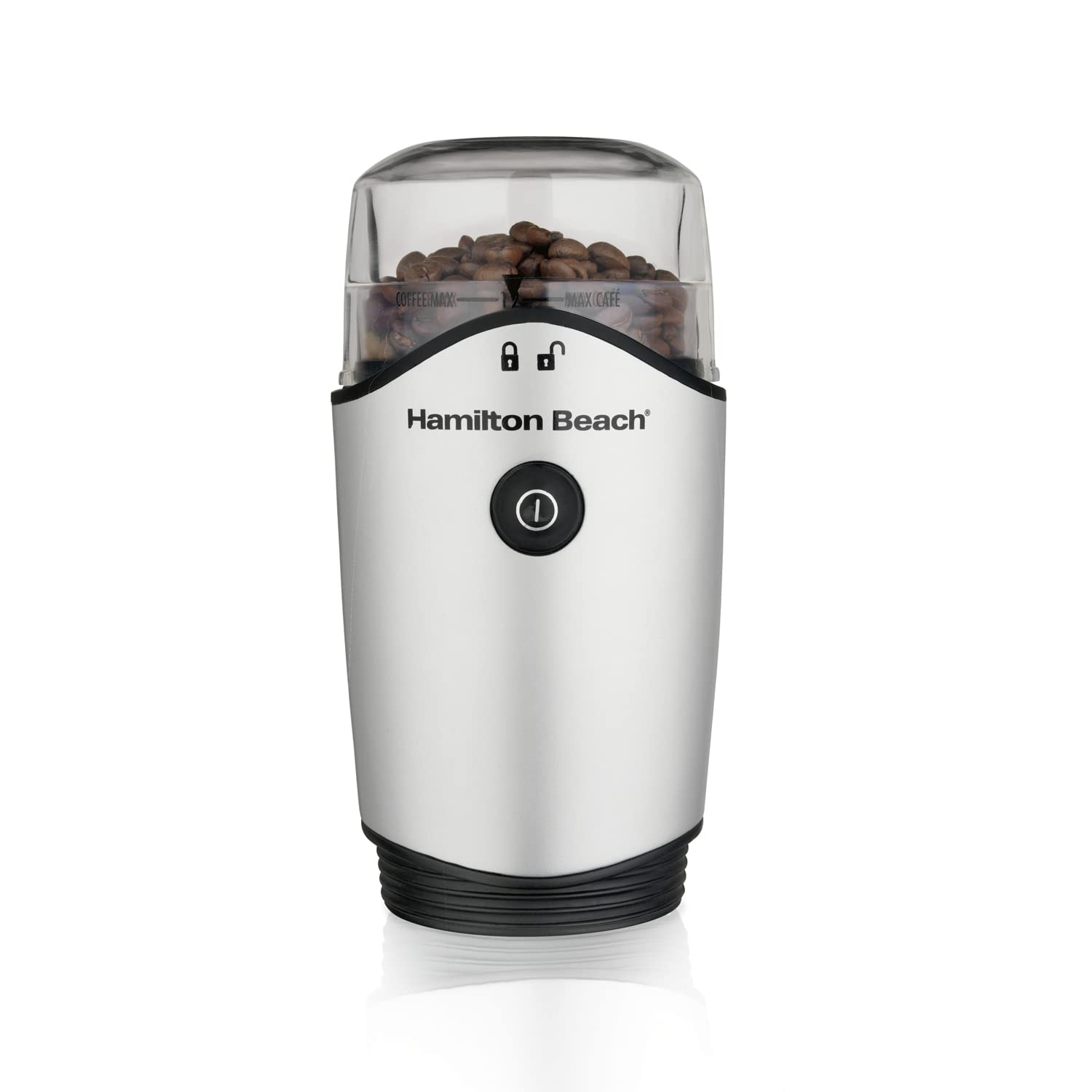 Hamilton Beach 4.5Oz Electric Coffee Grinder For Beans, Spices & More, Stainless Steel Blades, Silver (80350Rv)