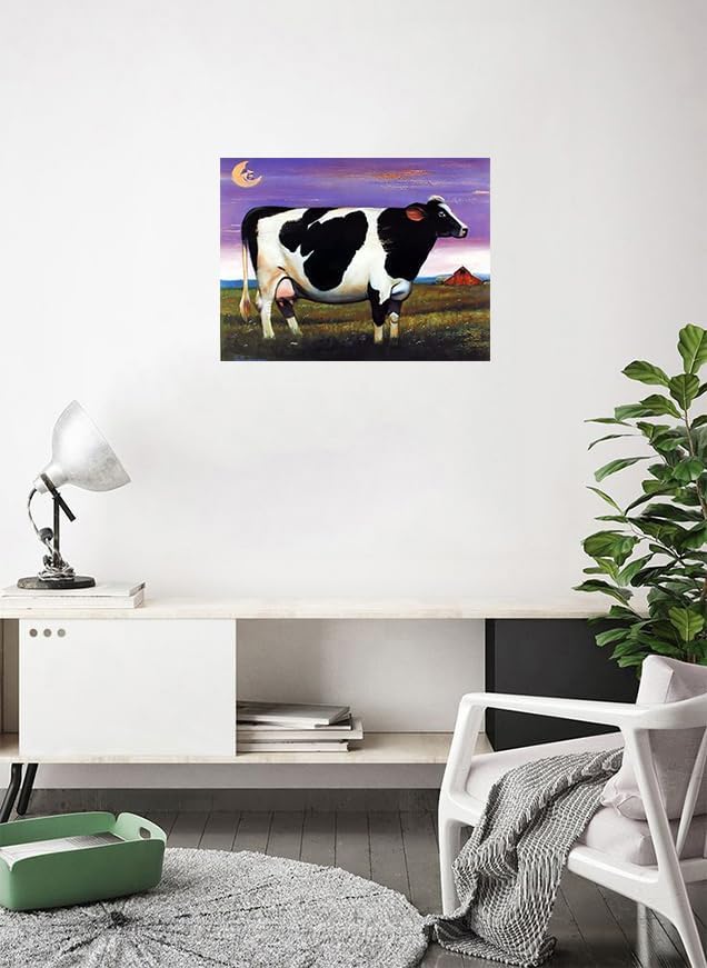 Farm Animal Wall Decor Picture Holstein Country Cow Art Print Poster (16X20)