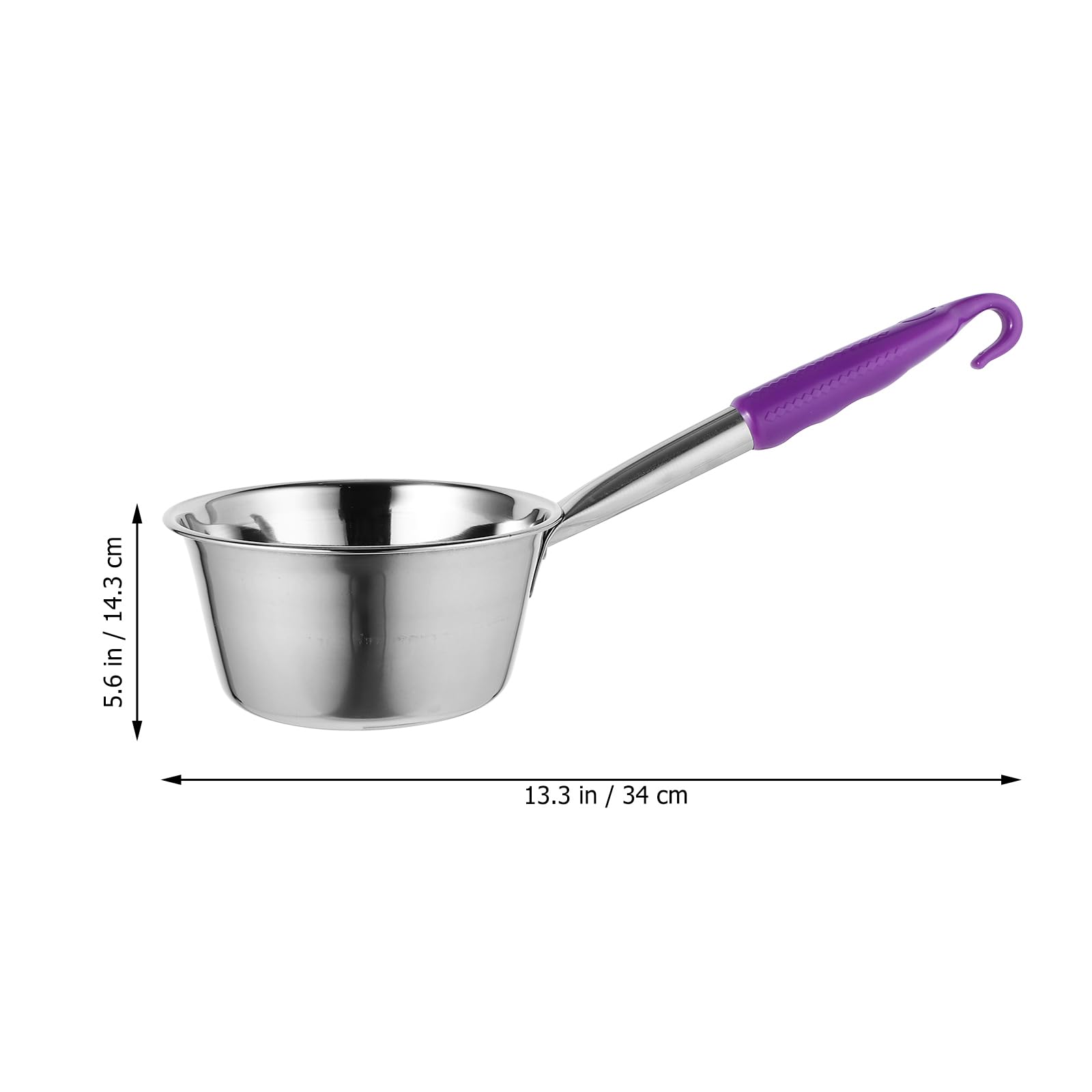 Toddmomy Water Ladle With Handle Stainless Steel Bath Water Ladle Dipper Metal Camping Water Scoop Garden Watering Cup Shampoo L
