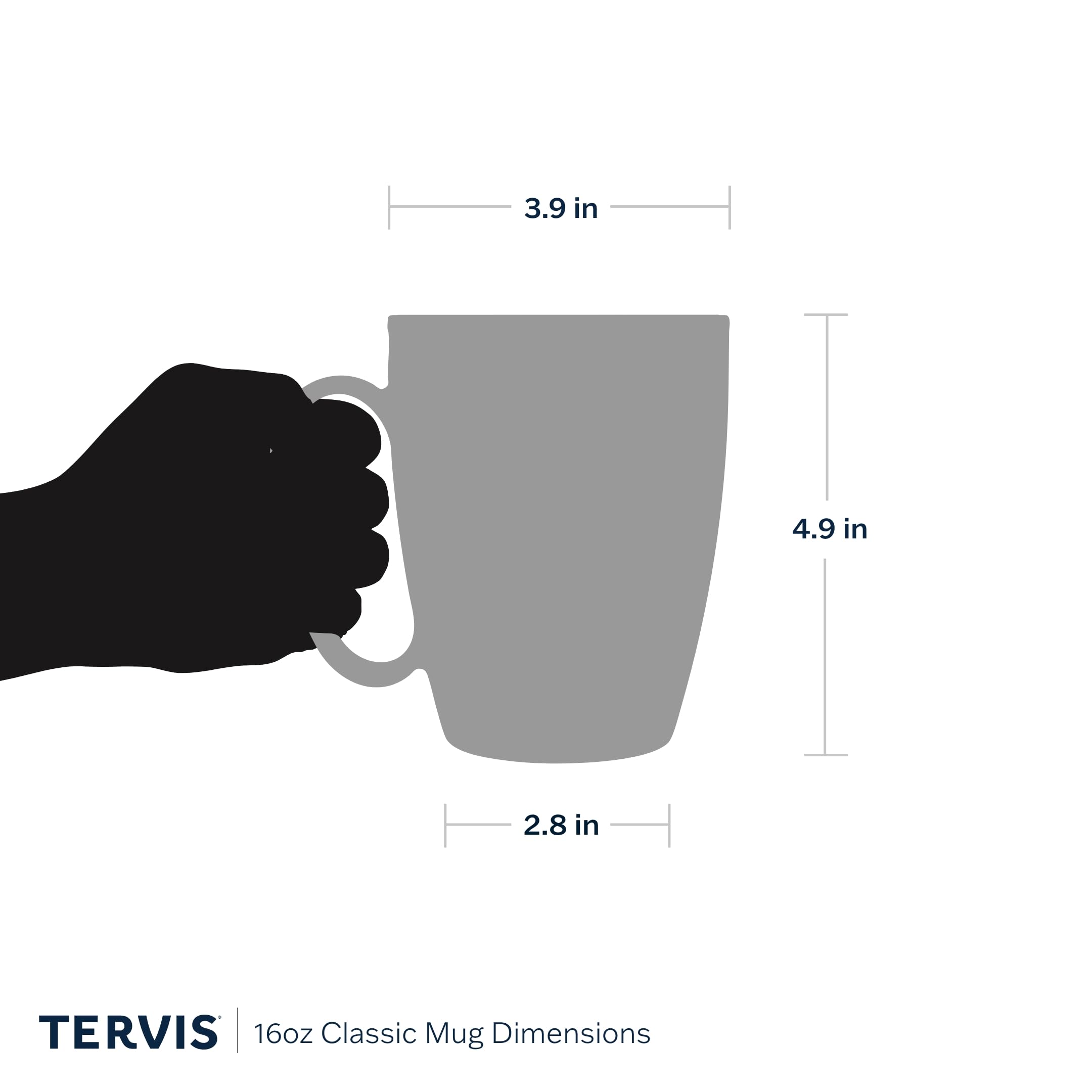 Tervis Clear & Colorful Lidded Made in USA Double Walled Insulated Tumbler Travel Cup Keeps Drinks Cold & Hot, 16oz Mug, White L