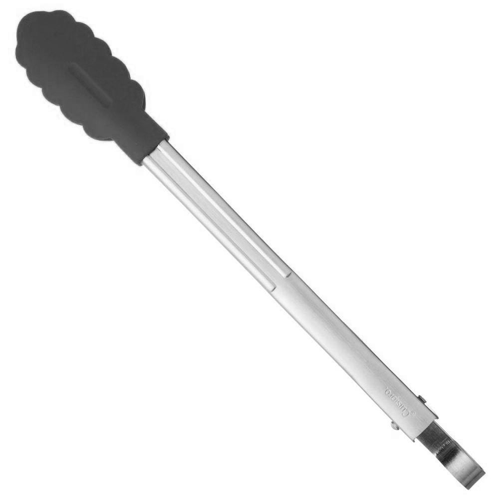 Cuisipro Silicone Locking Tongs 9.5 Inch, Black