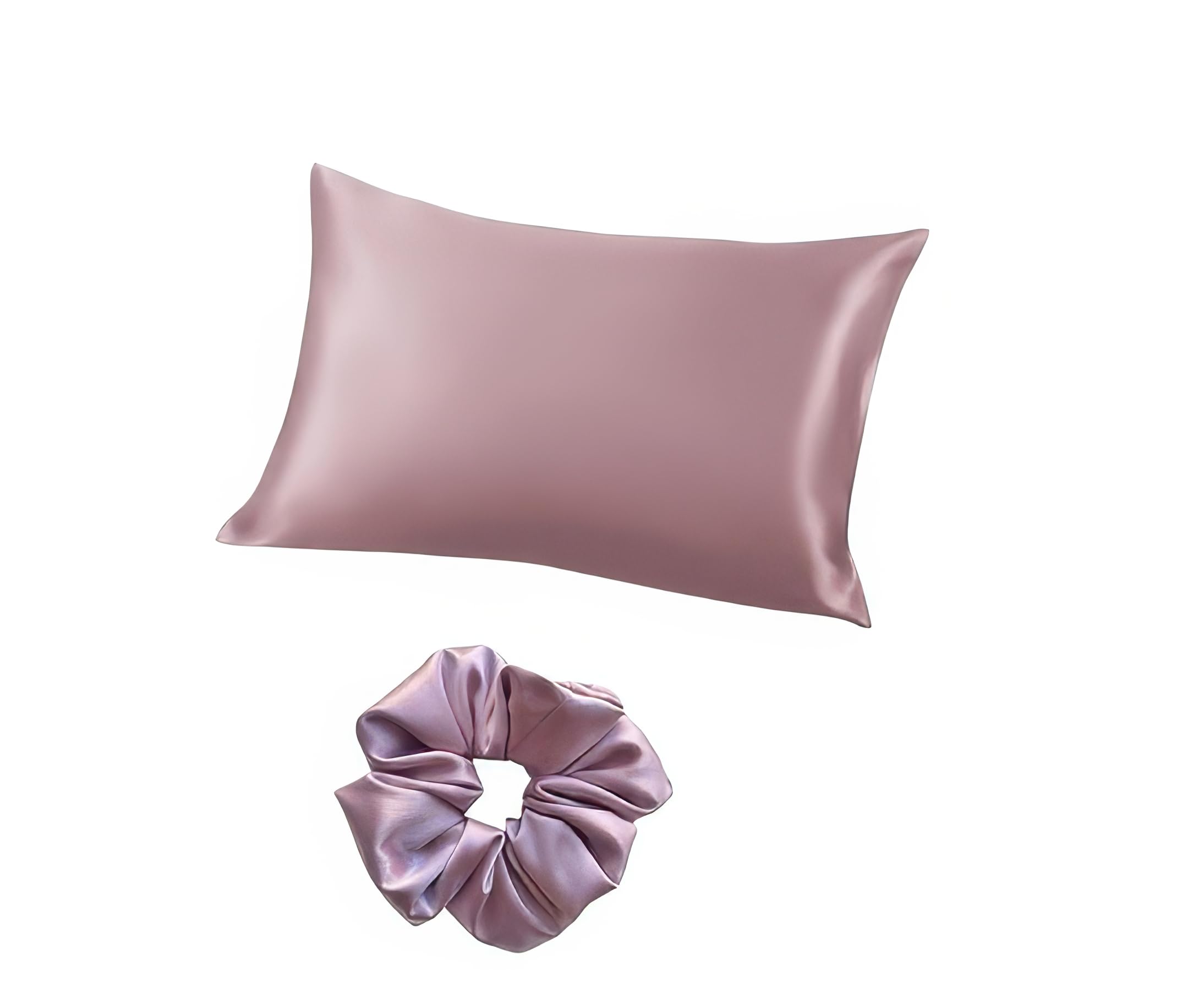 Armoxa Satin Silk Pillow Covers For Women Hair With Bonus 1 Scrunches For Women Hairstyle Accessory