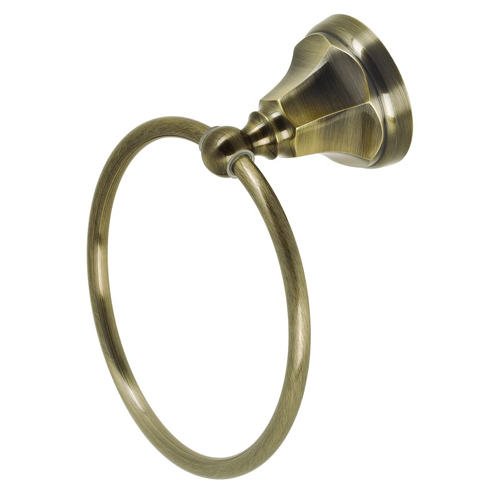 Kingston Brass BA4814AB Metropolitan 6-Inch Towel Ring  Antique Brass
