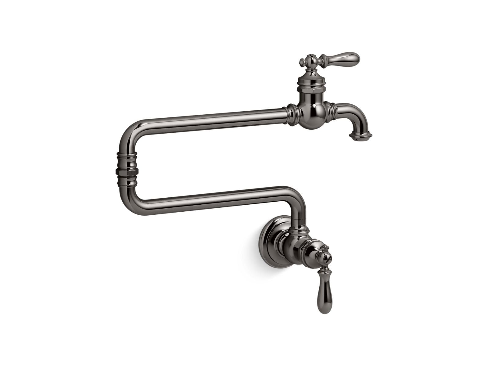 KOHLER 99270-TT Artifacts Wall-Mount Pot Filler, Pot Filler Faucet, Kitchen Sink Pot Filler Faucets, Vibrant Titanium