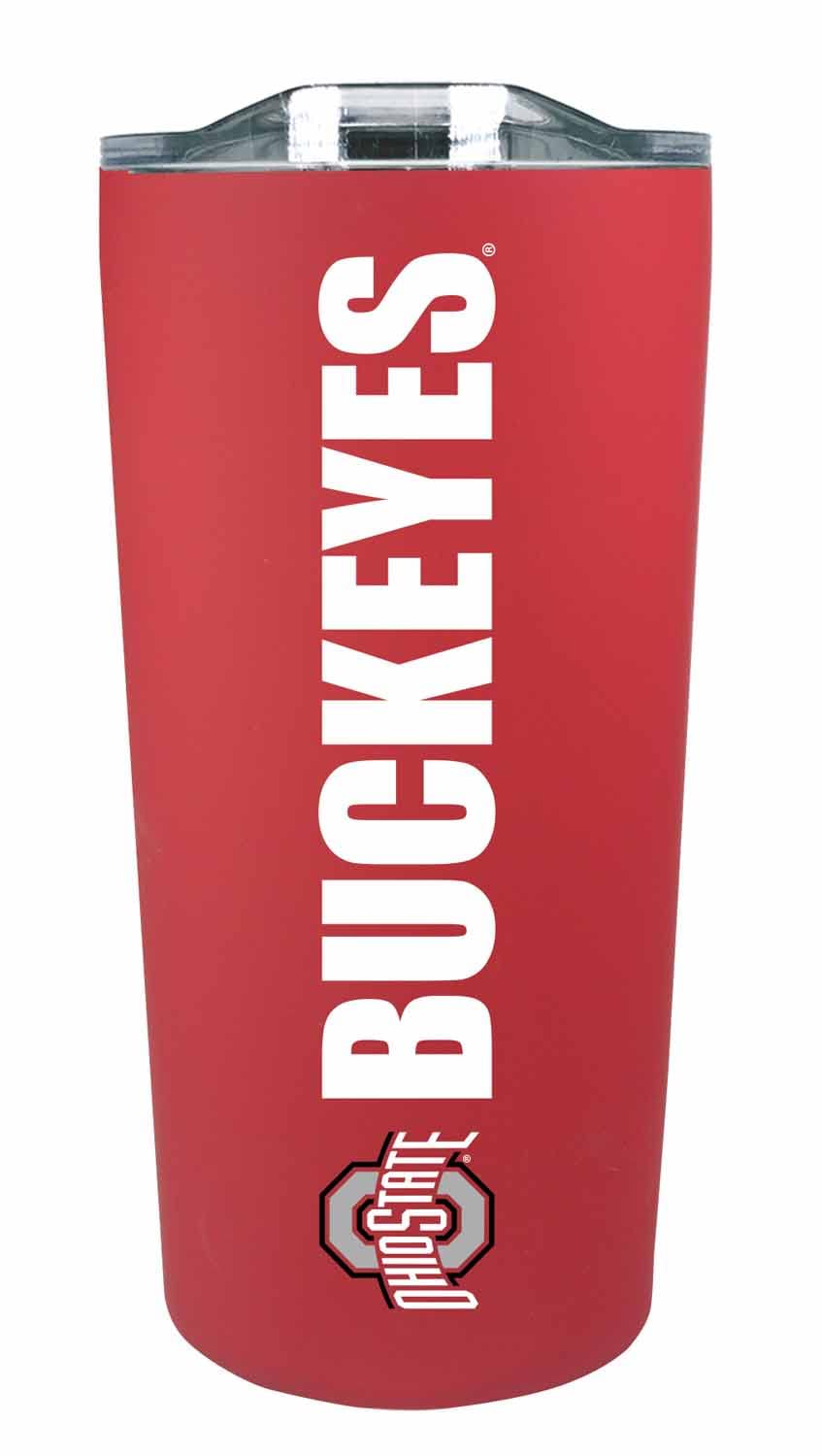 Campus Colors NCAA Stainless Steel Tumbler perfect for Gameday - 18 oz - Double Walled - Keeps Drinks Perfectly Insulated (Ohio 