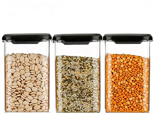 Tekcool Air Tight Kitchen Containers Set (Pack Of 8, 1200 Ml) For Storage Pulses, Cereals, Grains, Dry Fruits, Pantry Organizati