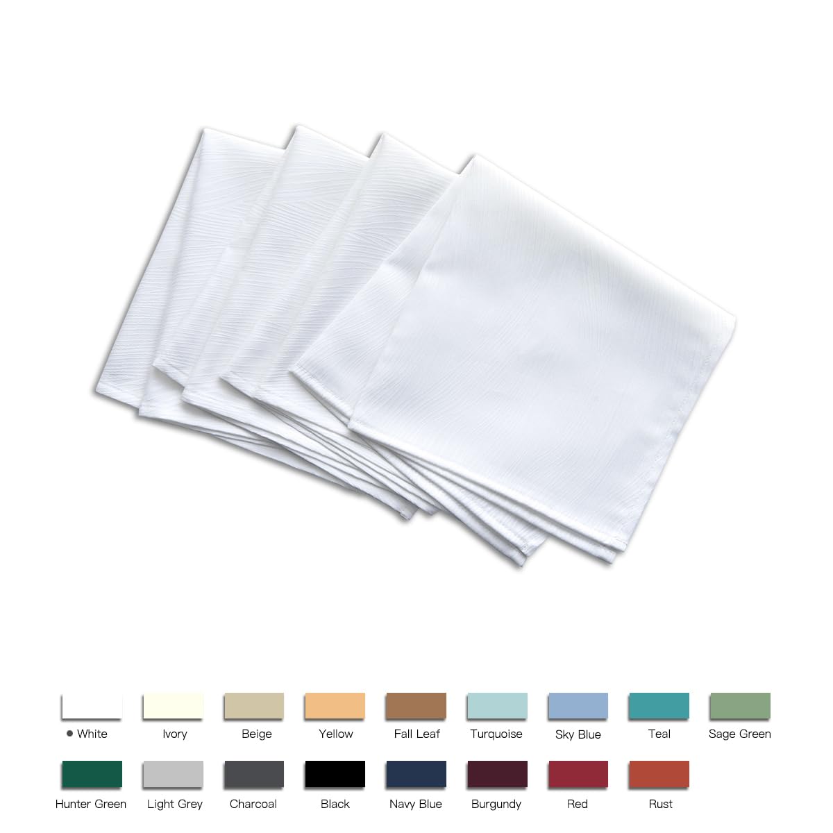 Maxmill Jacquard Cloth Napkins 20 X 20 Inch Swirl Pattern Soft Comfortable And Luxury Serviette For Family Dinners Weddings Part