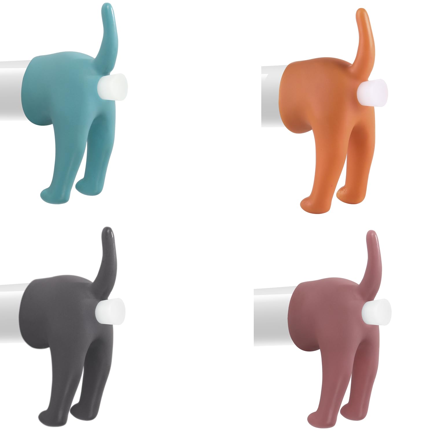 Pooping Dog Butt Toothpaste Topper, Dog Toothpaste Dispenser, Gag Gift Toothpaste Squeezer,Safe Nature Rubber With Stopper