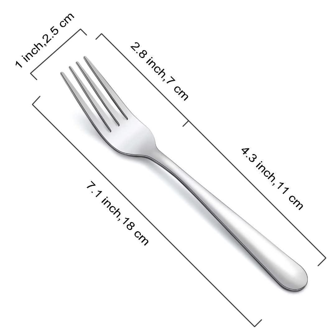 36-Piece Dinner Forks Set, Funnydin 7.1 Inches Stainless Steel Forks Silverware, Durable Table Forks Set, Use For Home, Kitchen