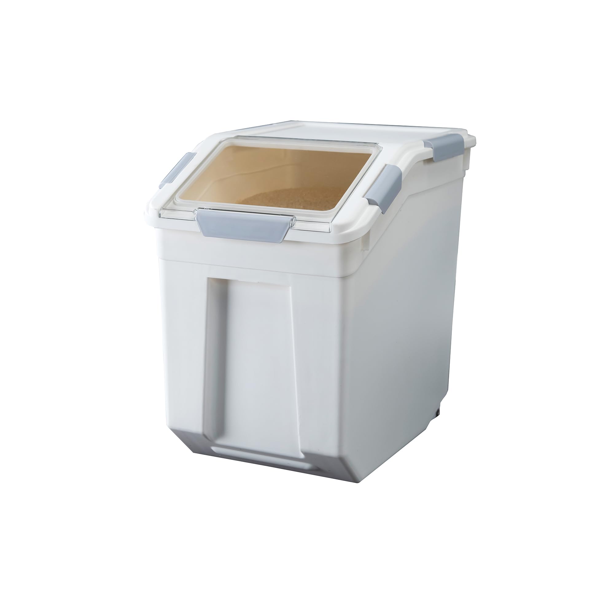 HANAMYA 15 Liter / 30 lbs Rice Storage Container with Measuring Cup, BPA free, For Rice | Grain | Pet Food | Flour, 1 count, Whi