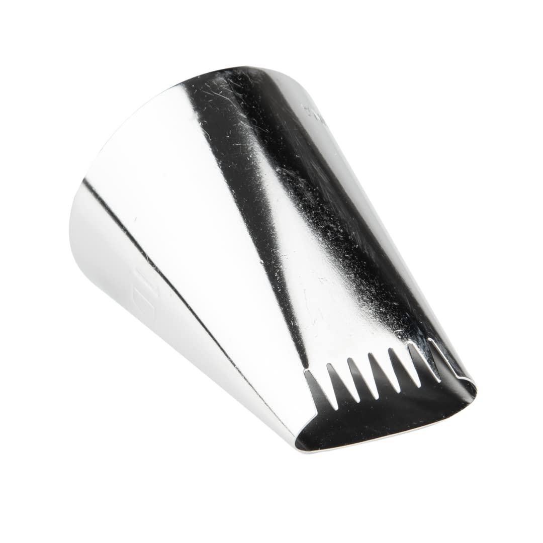 Restaurantware Pastry Tek Pastry Tip 1 Reusable Basketweave Piping Tip - #1D Dent-Resistant Stainless Steel Icing Tip Dishwasher