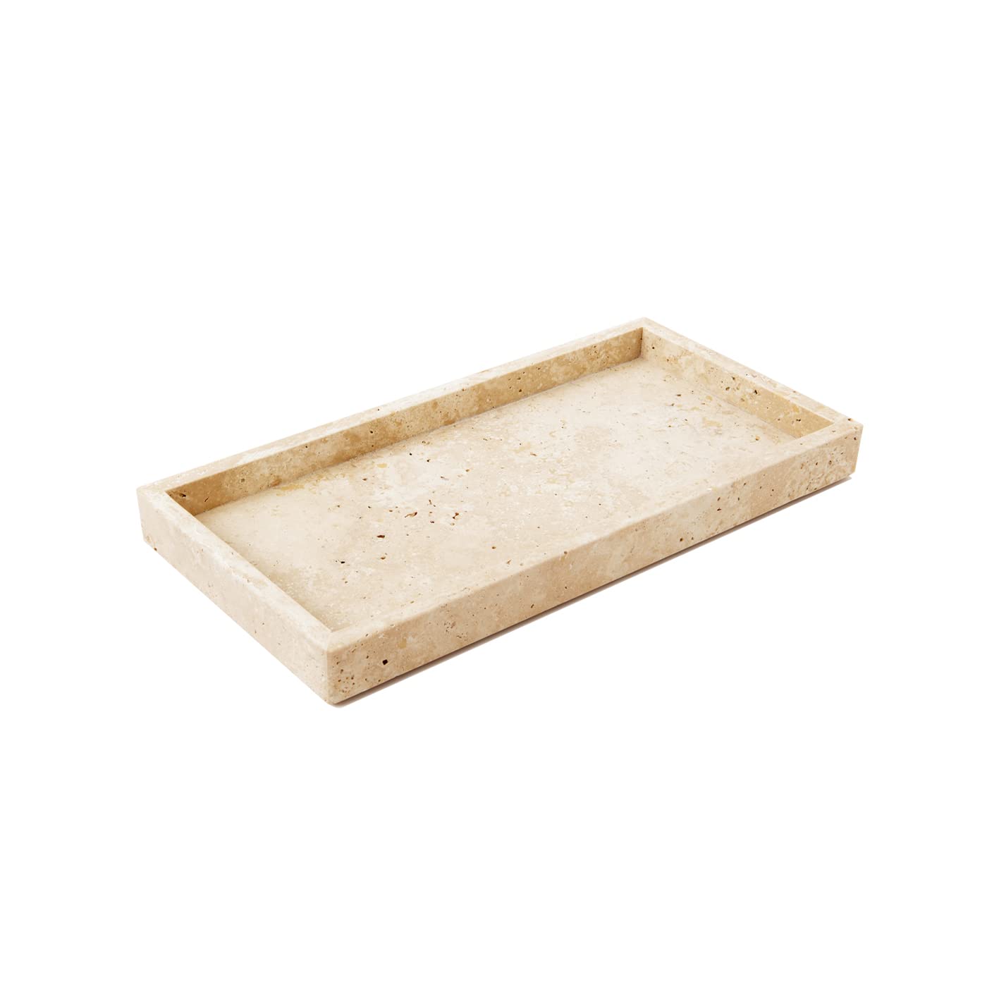 Phinilux Italian 100% Marble Vanity Tray (12X6In), Counter Organizer For Bathroom, Kitchen, Dresser, Coffee Table, Serving & Dec