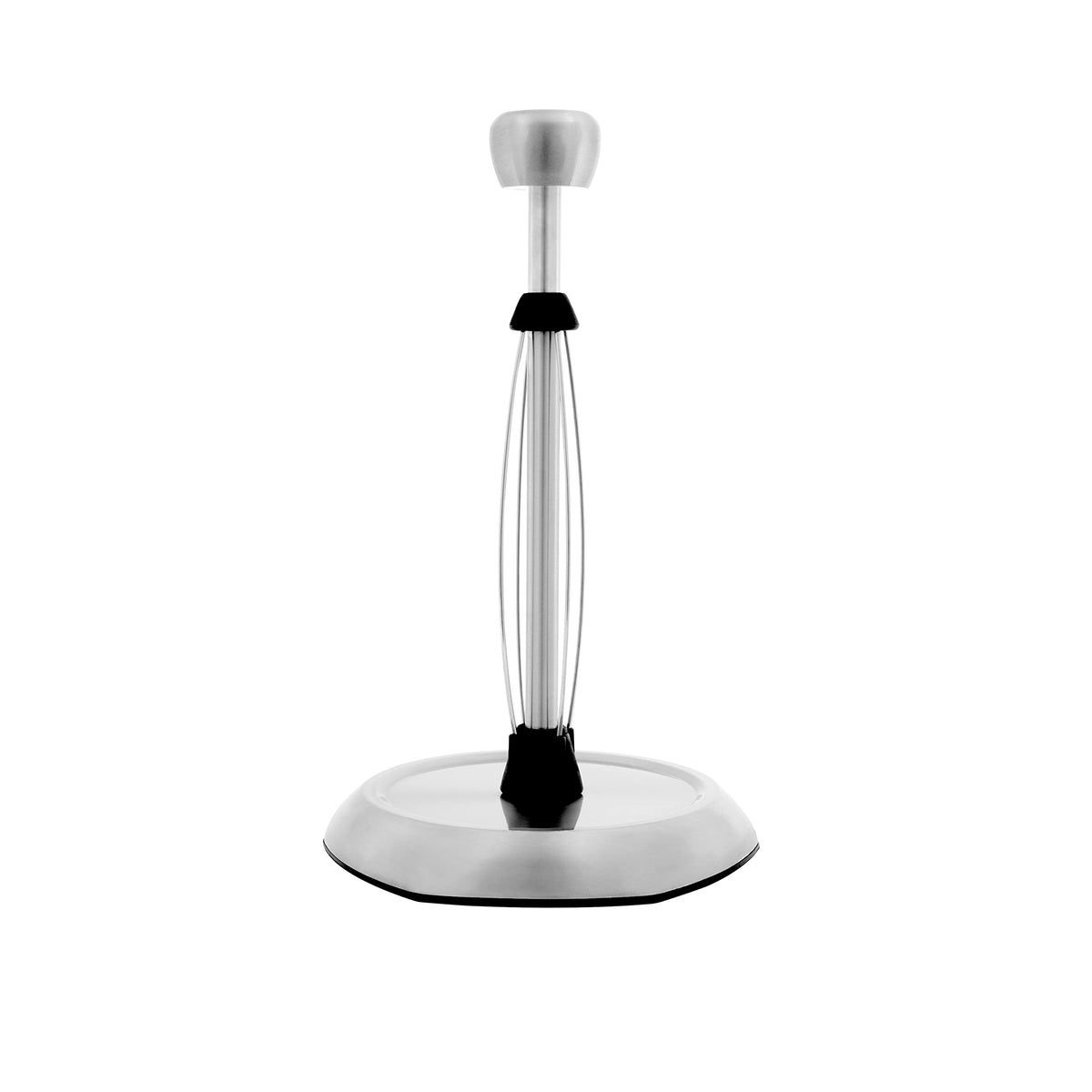 Kamenstein Hexagon Base Perfect Tear, Stainless Steel Countertop Paper Towel Holder, One Handed Pull, No Unraveling, Weighted Ba