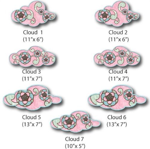 My Wonderful Walls Pink Cloud Wall Stickers For Girls Room Or Baby Nursery
