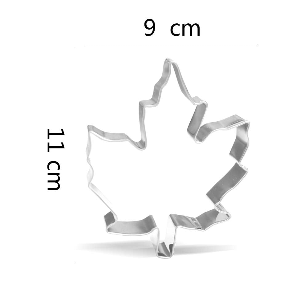 4.3 Inch Maple Leaf Cookie Cutter - 1 Piece - Stainless Steel