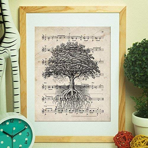 Nacnic Prints Tree Of Life - Size 11X17 Inch - 250G Paper - Beautiful Poster Painting For Home Office Living Room