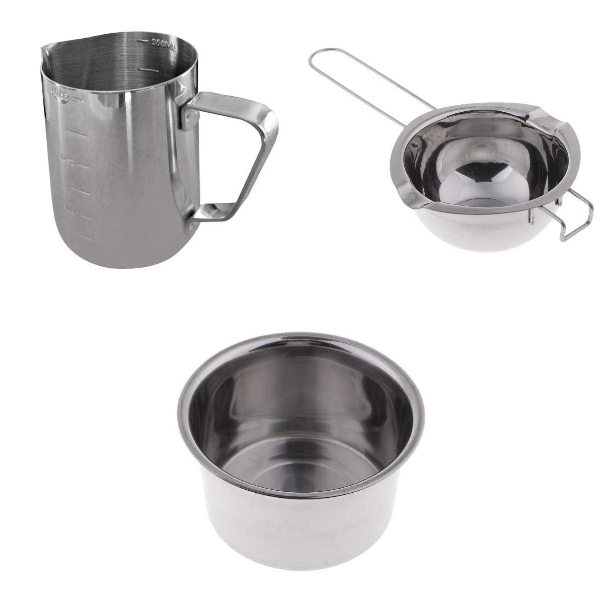 Merishopp 3 Pieces Stainless Steel Wax Melting Pot Double Boiler For Diy Candle Making