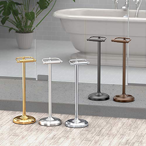Gatco 1436SN Pedestal Toilet Paper Holder  Satin Nickel